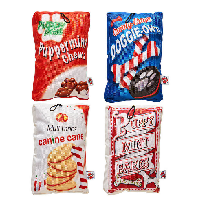 Holiday Fun Food Snacks Crinkle Dog Toy (Assorted) | Spot