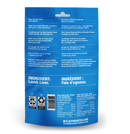 Lamb Liver Freeze Dried Dog Treats (95g) | PureBites