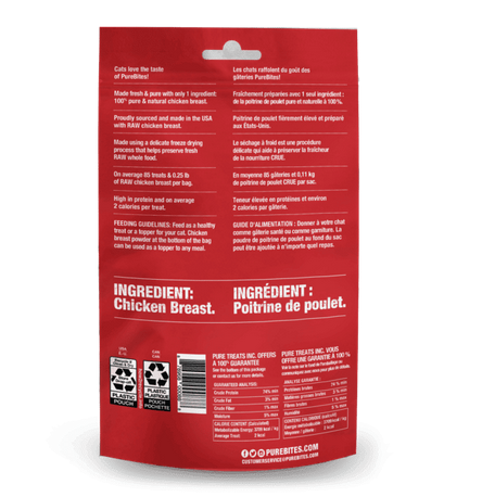 Chicken Breast Freeze Dried Cat Treats (66g) | PureBites