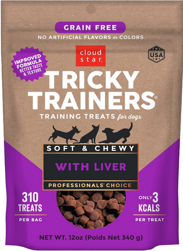 Soft & Chewy Grain-Free Tricky Trainers Dog Treats (Liver, 12oz) | Cloud Star