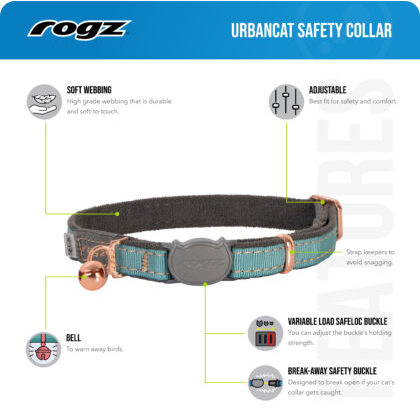 UrbanCat Saftey Cat Collar | Rogz