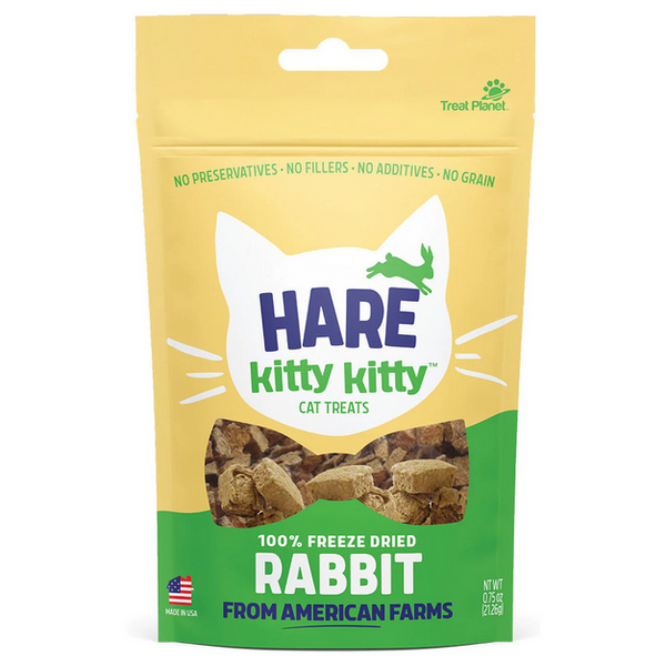 Hare Kitty Kitty Freeze-Dried Rabbit Cat Treats (0.9oz) | Etta Says!