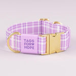 Lilac Plaid Collar | Tags For Hope