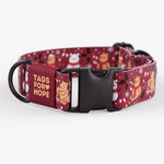 Christmas Hunny Bear Collar (Crimson) | Tags For Hope