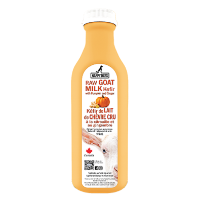 Raw Goat Milk Kefir With Pumpkin & Ginger (975ml) | Happy Days