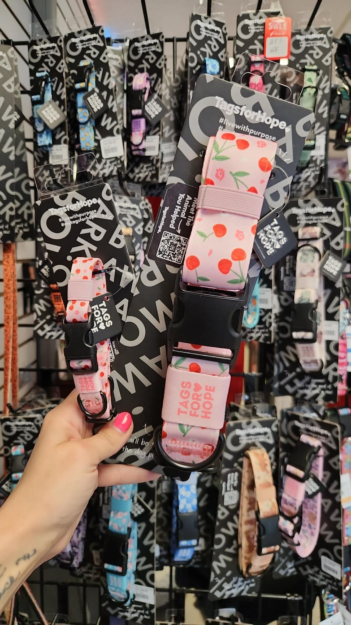 Cherry Day Dream Collar (Pink) | Tags For Hope