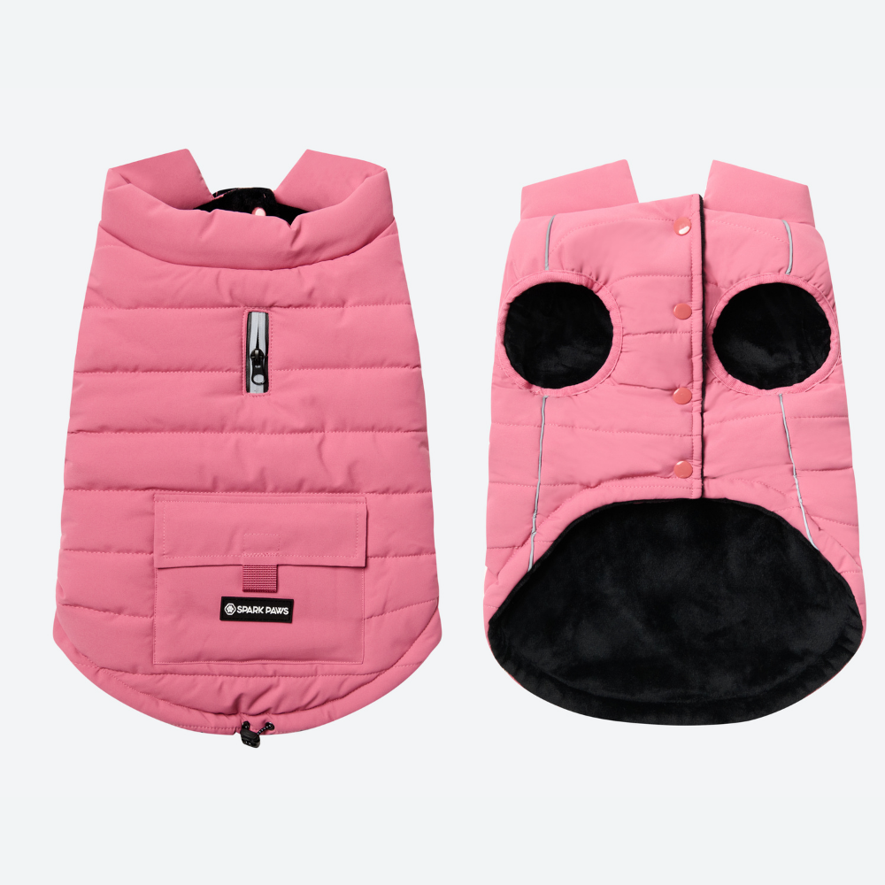 WarmShield Water-Resistant Jacket  (Pink) | Spark Paws