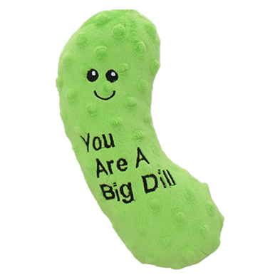 Plush Pickle With Embroidered Saying (Assorted) | Multipet