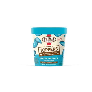 Fresh Toppers Omega Mussels Recipe Frozen for Dogs & Cats (16oz) | Primal