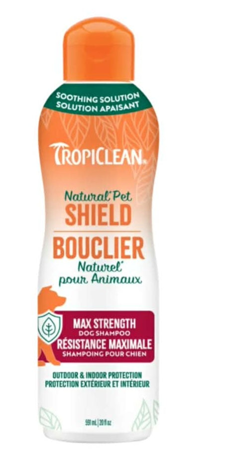 Natural Pet Shield Max Strength Shampoo for Dogs | Tropiclean
