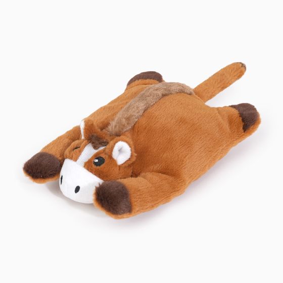 Fuzzy Friendz Flattie Dog Toy (Horse) | HugSmart