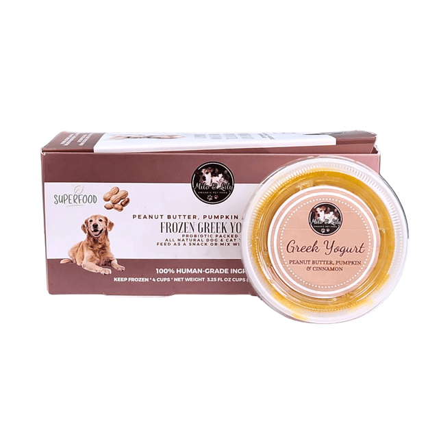 Frozen Greek Yogurt Cup (Peanut Butter & Pumpkin, 384ml) | Milo & Lily