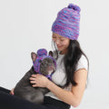 Dog Pom-Pom Hat (Purple) | Spark Paws