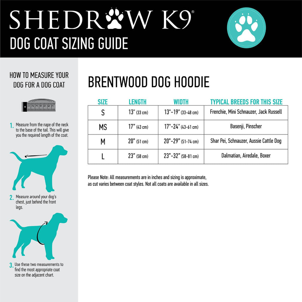 Brentwood Dog Hoodie (Grey) | Shedrow K9