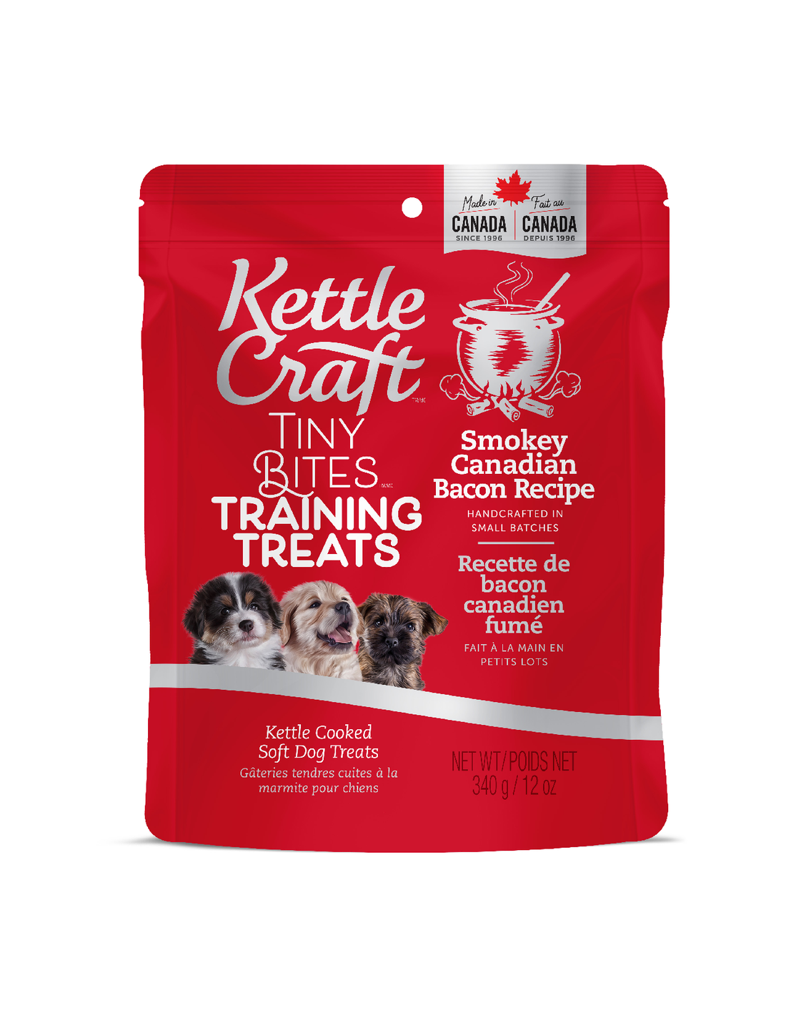 Tiny Bites Training Treats Smokey Canadian Bacon (340g)
