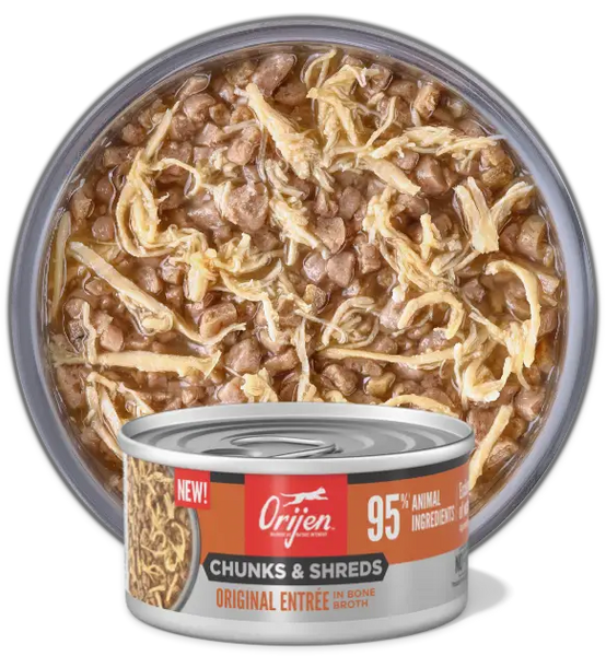 Chunks & Shreds Original Entrée Cat Food (5.5oz) | Orijen