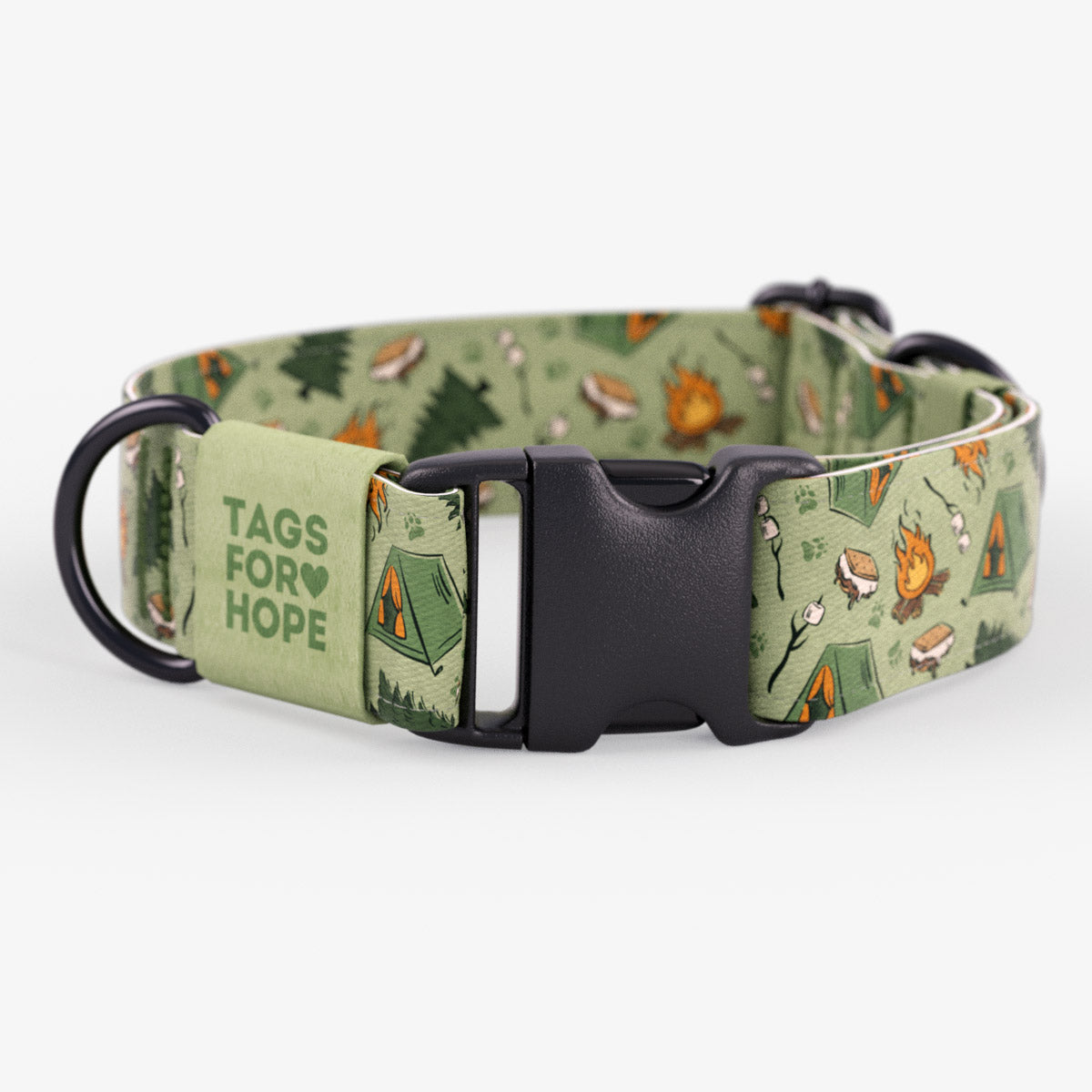 Happy Camper Collar (Green) | Tags For Hope