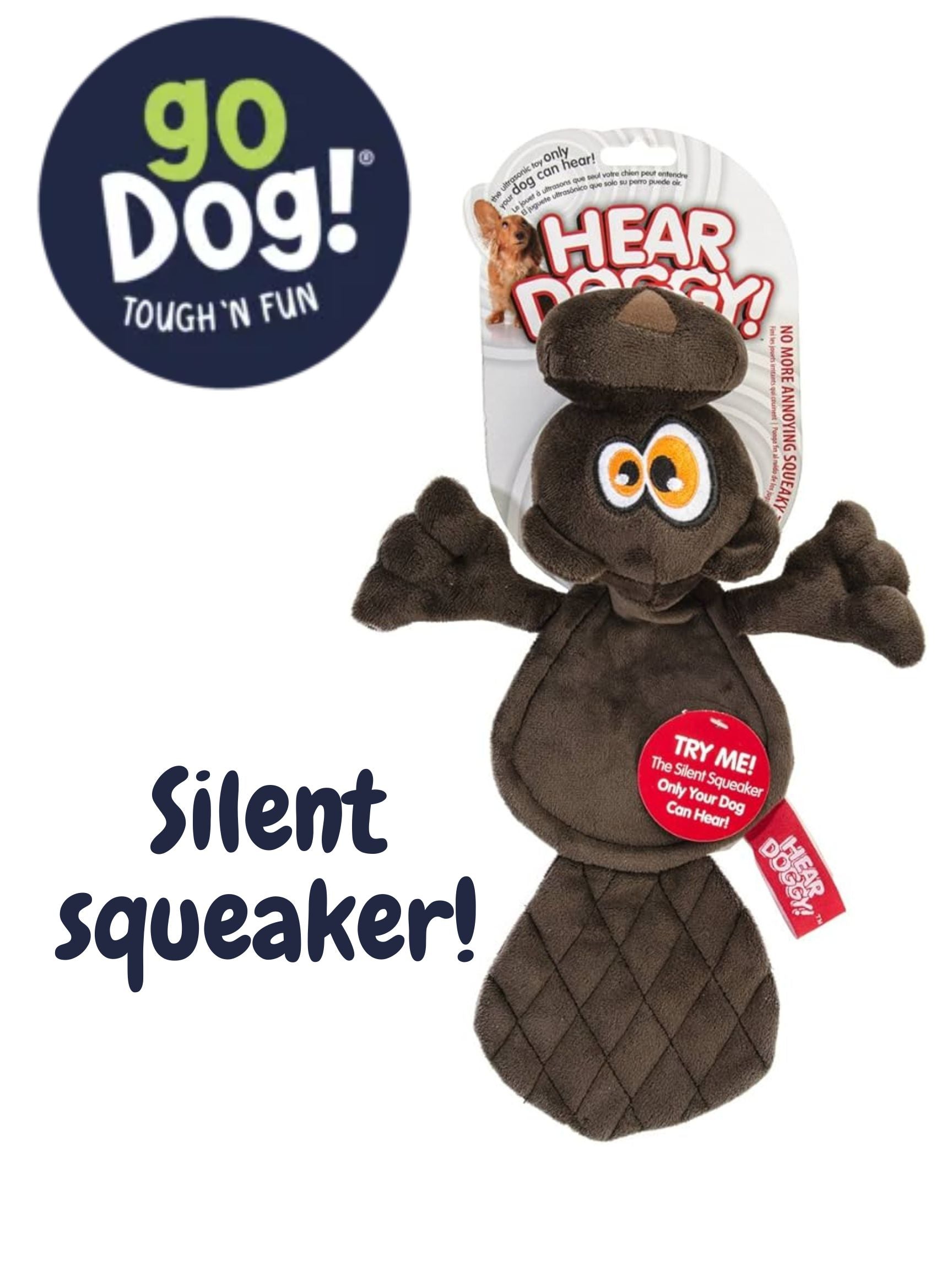 Hear Doggy Flat Beaver Silent Squeaker | goDog