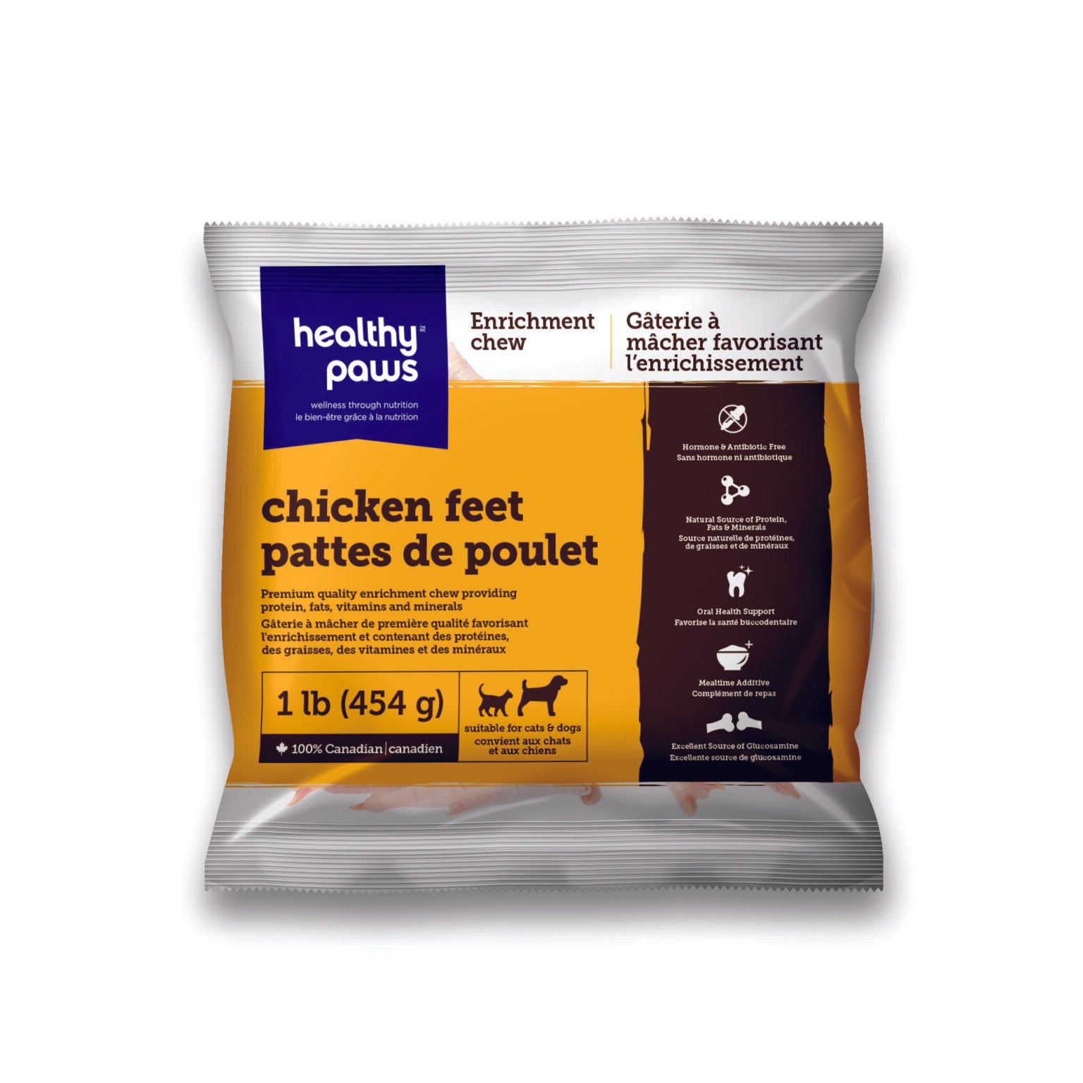 Raw Frozen Chicken Feet (1lb) | Healthy Paws