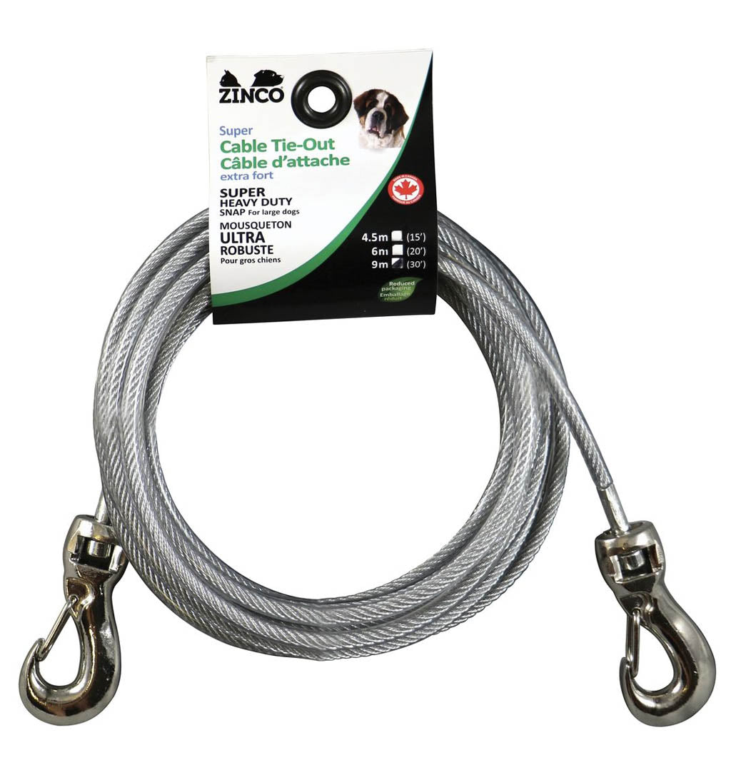 Tie Out Cable (250lb, 30') | Zinco