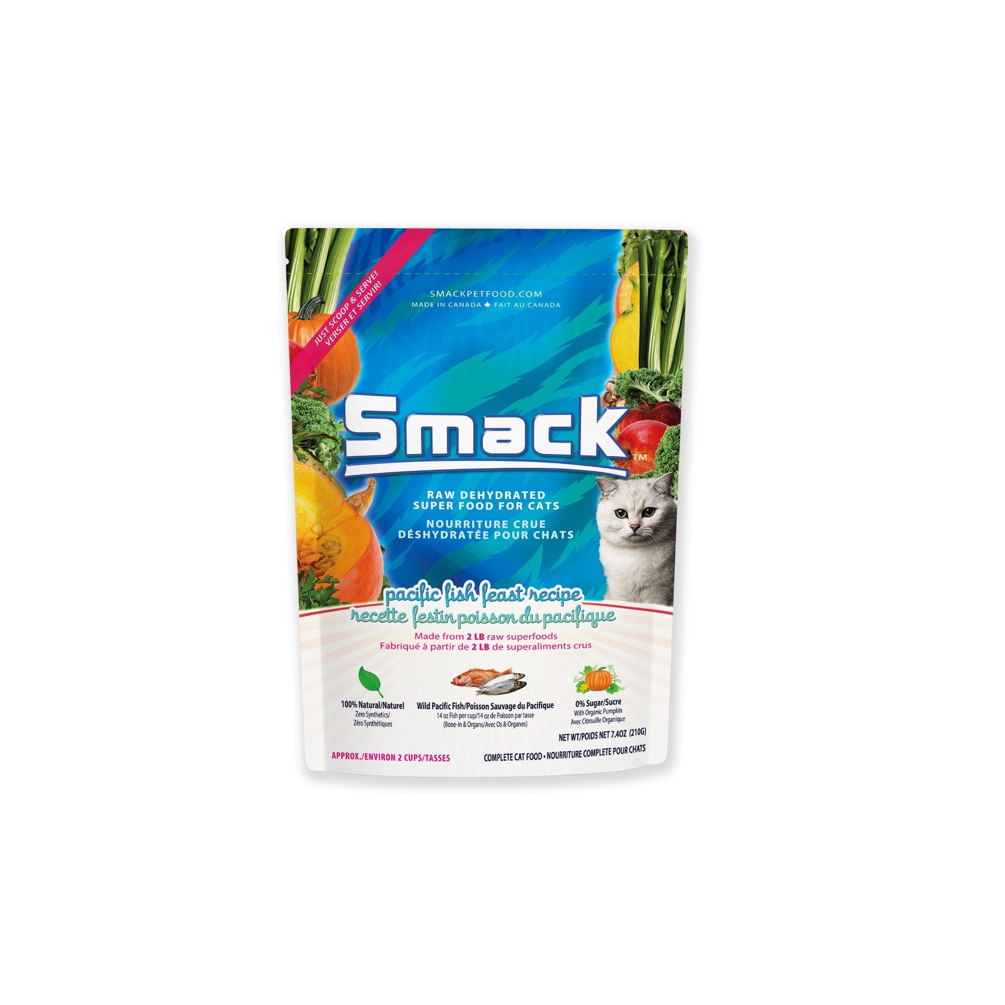 Raw Dehydrated Pacific Fish Feast Cat Food (7.4oz) | Smack