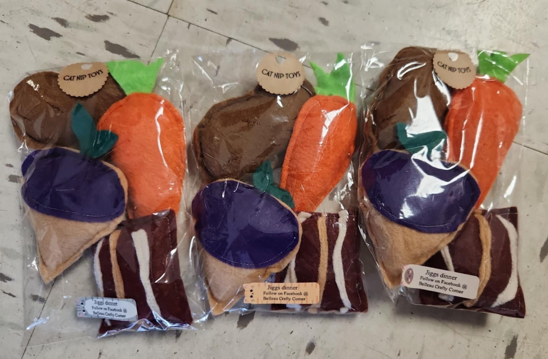 Catnip Toys (Jiggs Dinner) | Belleau Crafty Corner