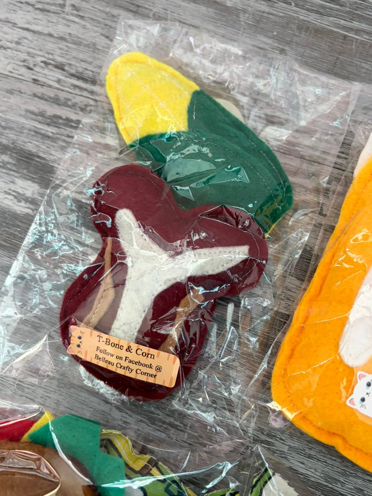 Catnip Toys (T-Bone & Corn) | Belleau Crafty Corner