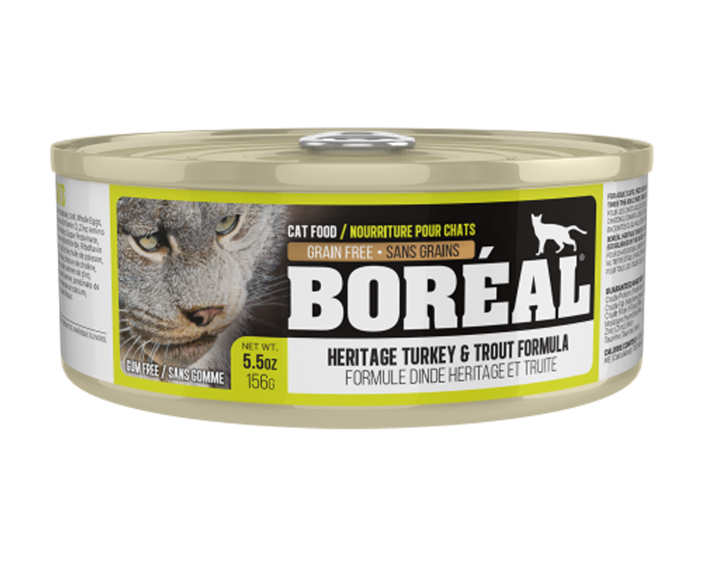 Heritage Turkey & Trout Wet Cat Food (5.5oz) | BORÉAL