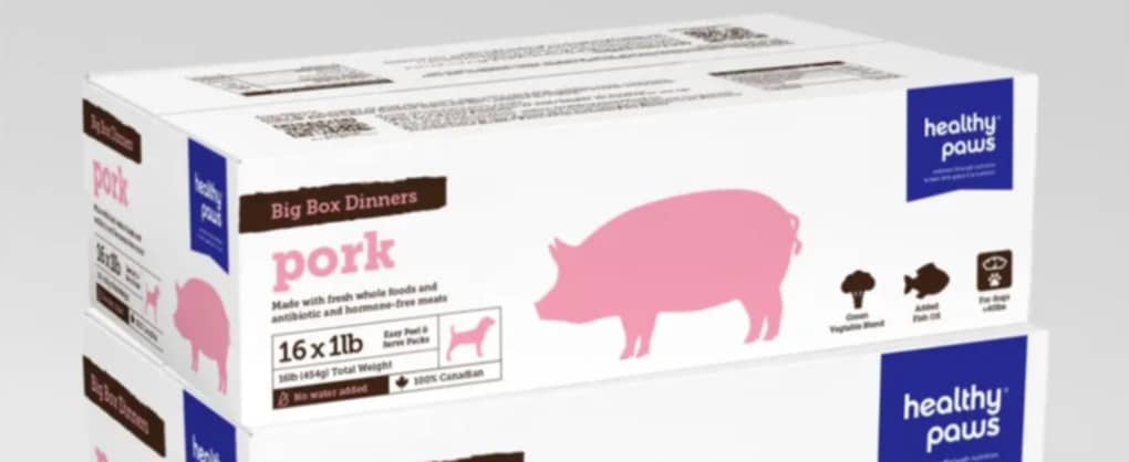 Pork Raw Frozen Meals For Dogs (16lb) | Healthy Paws