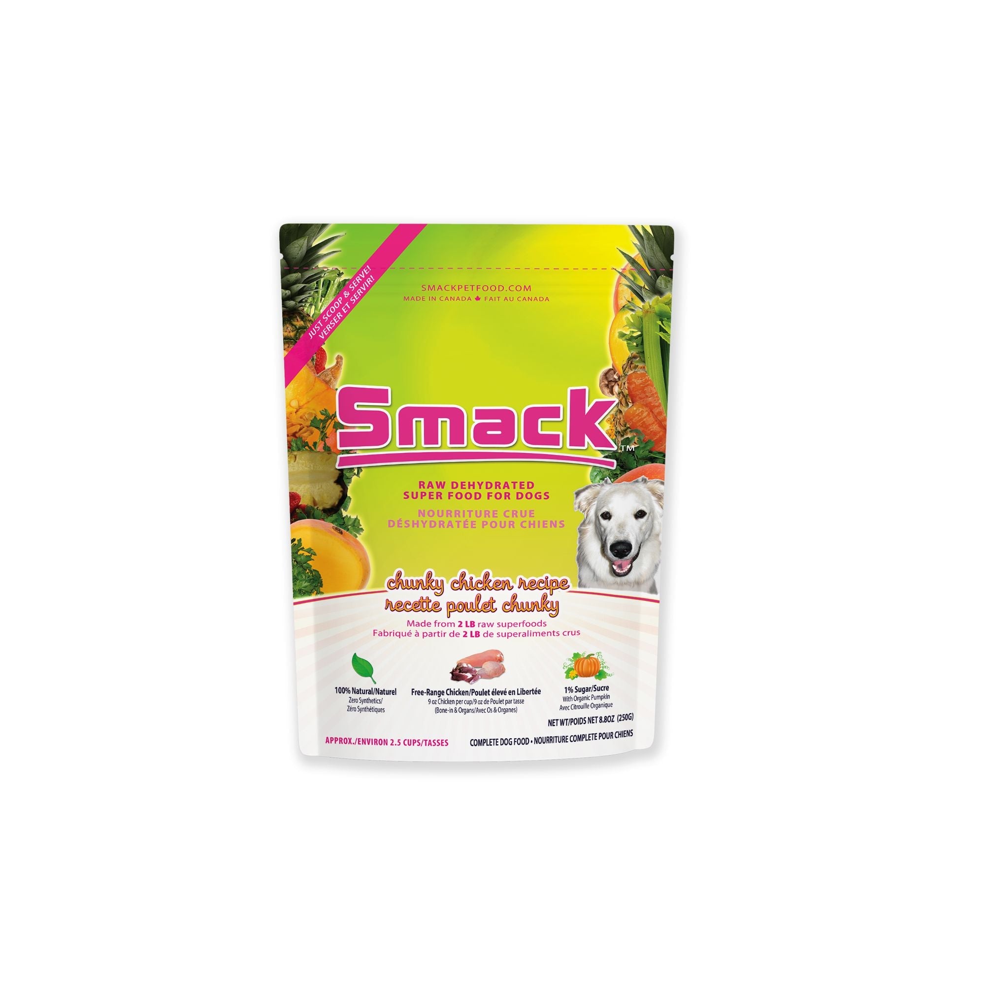 Raw Dehydrated Chunky Chicken Dog Food | Smack