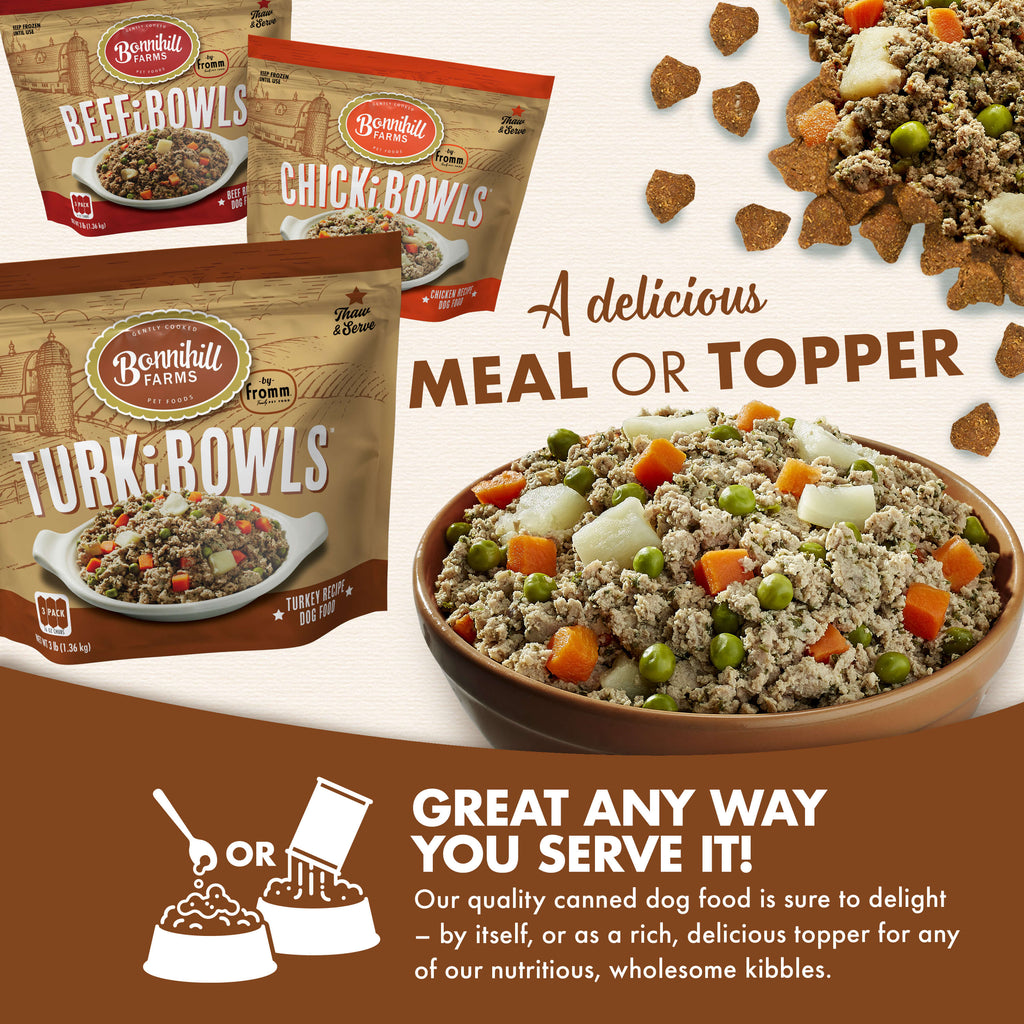 Bonnihill Farms Frozen TurkiBowls (Single Roll) | Fromm