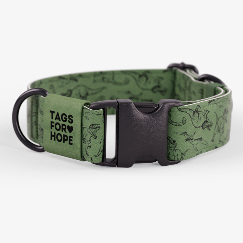 Jurassic Bark Collar (Green) | Tags For Hope