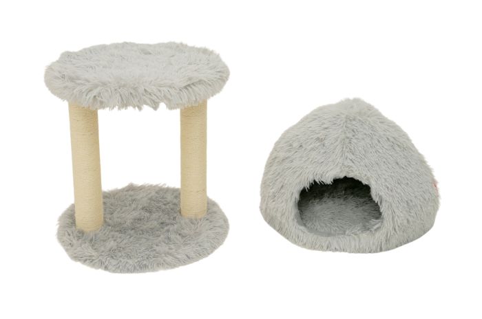 Cat Tree With Sisal & Hooded Bed | Bud'Z