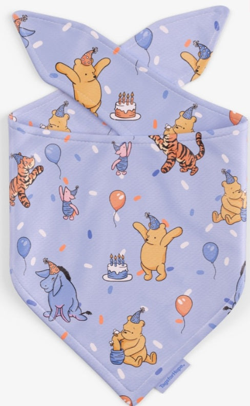 Blue Hunny Bear Birthday Bandana (Reversible) | Tags For Hope