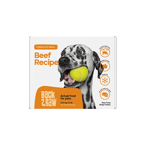 Complete Beef Recipe Frozen Raw Dog Food (12lb) | Back2Raw
