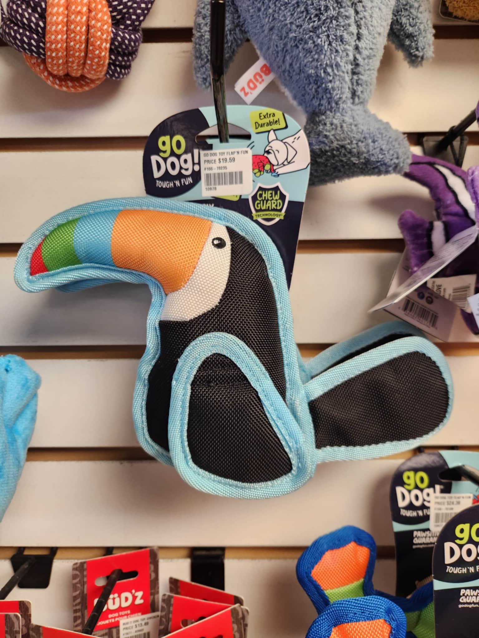 Flap 'N Fun Tico Toucan Dog Toy | goDog