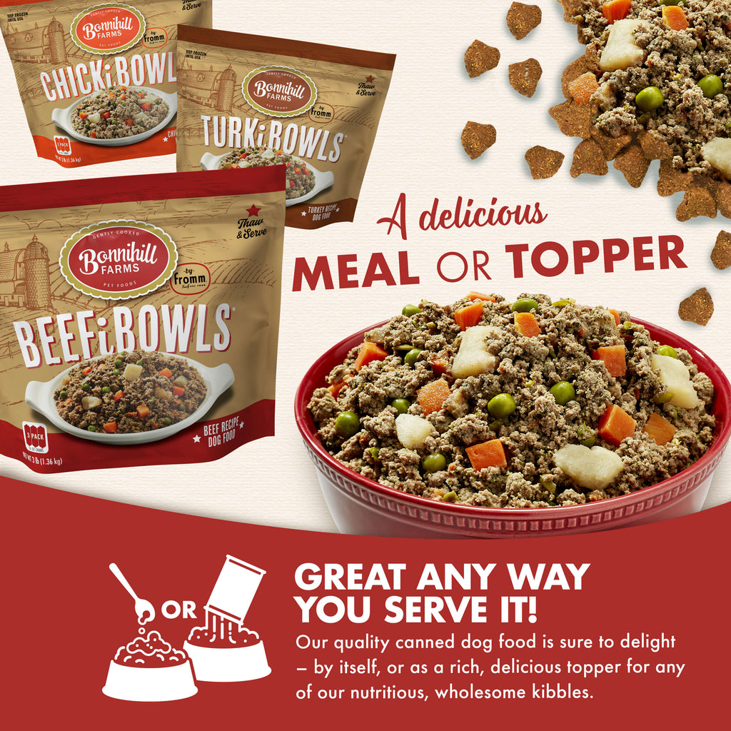 Bonnihill Farms Frozen BeefiBowls (Single Roll) | Fromm