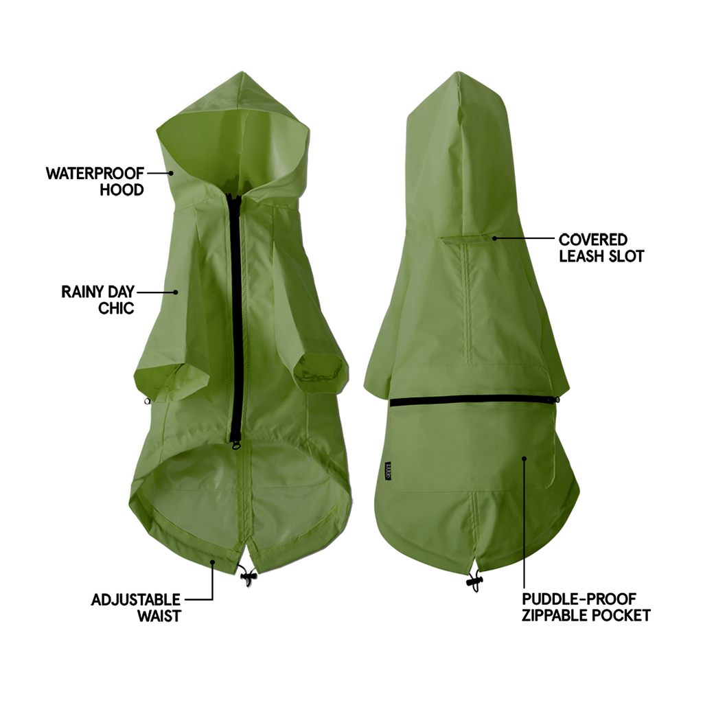 The Dry Dog Raincoat (Green) | BARK