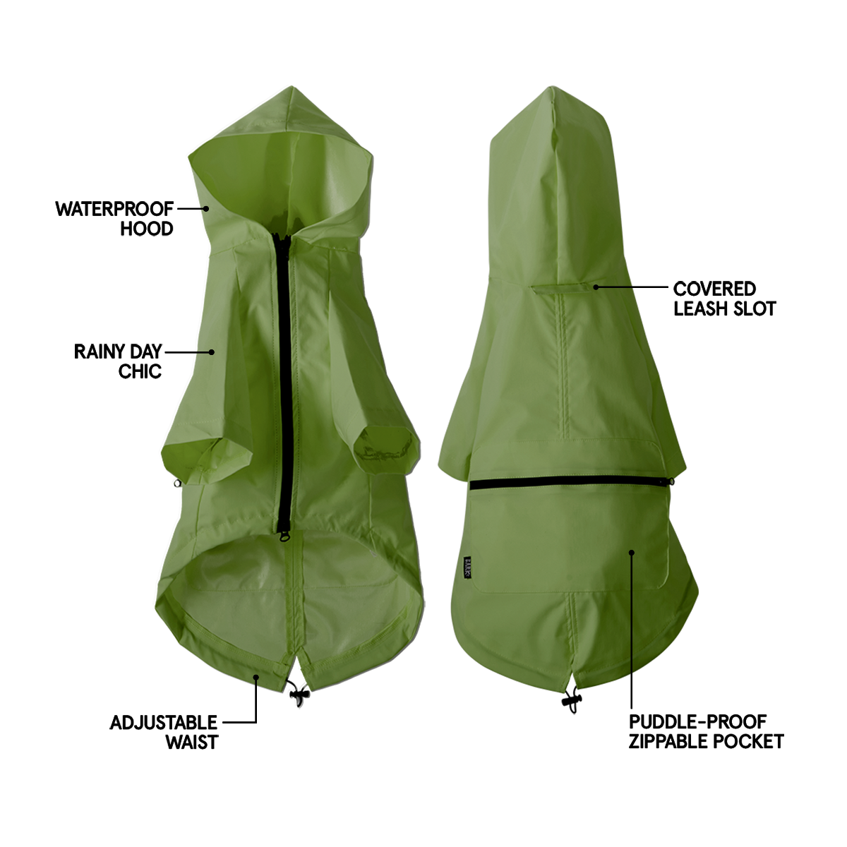 The Dry Dog Raincoat (Green) | BARK
