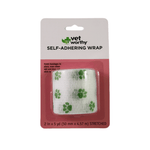Self-Adhering Wrap (Green Paw Prints) | Vet Worthy
