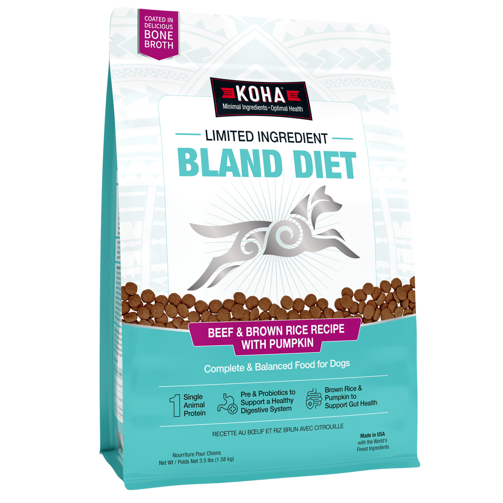Limited Ingredient Dry Bland Diet For Dogs (Beef, Brown Rice & Pumpkin) | KOHA