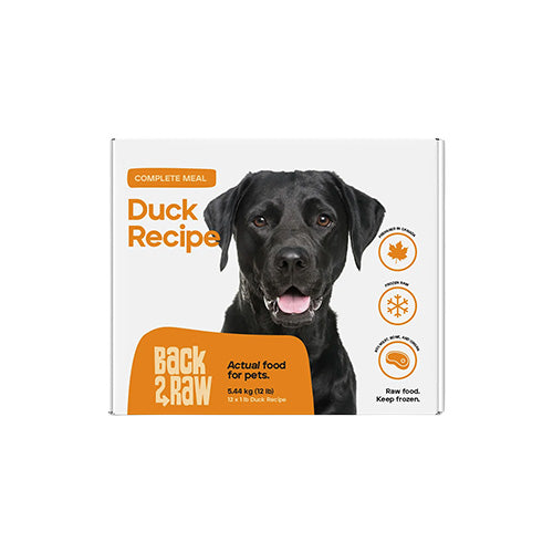 Complete Duck Recipe Frozen Raw Dog Food (12lb) | Back2Raw