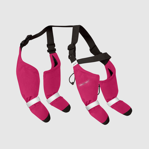 Suspender Winter Dog Boots (Size 1, Pink) | Canada Pooch