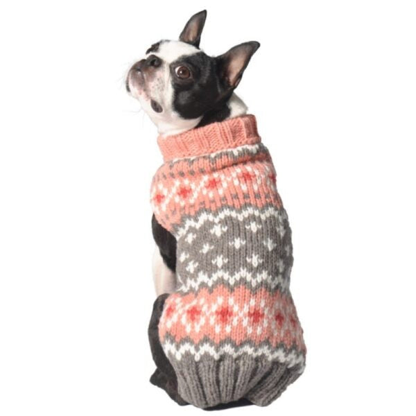 Knitted Dog Sweater (Peach Fairisle) | Chilly Dog