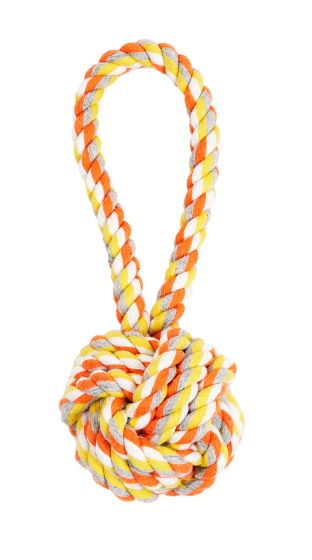Monkey Fist & Loop Dog Toy (Yellow & Orange) | Bud'Z