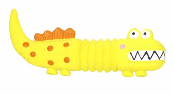 Latex Lizard Dog Toy (Small, Yellow) | Bud'Z