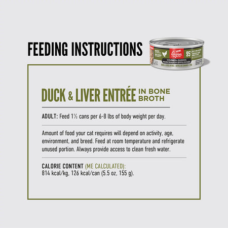 Chunks & Shreds Duck & Liver Entrée Cat Food (5.5oz) | Orijen