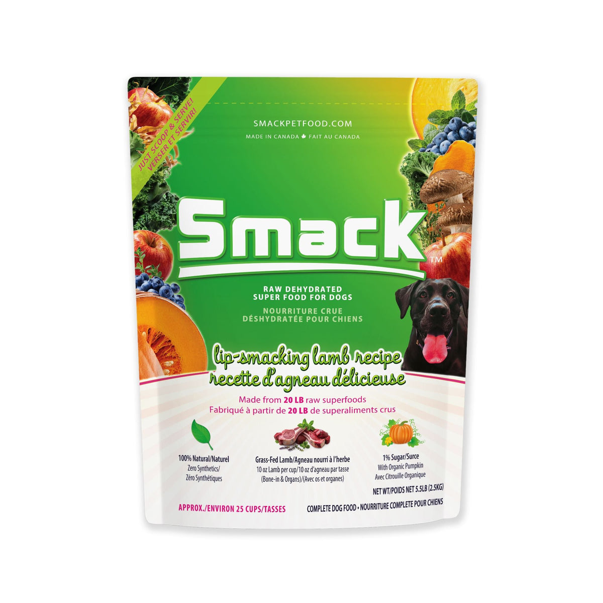 Raw Dehydrated Lip Smackin' Lamb Dog Food | Smack