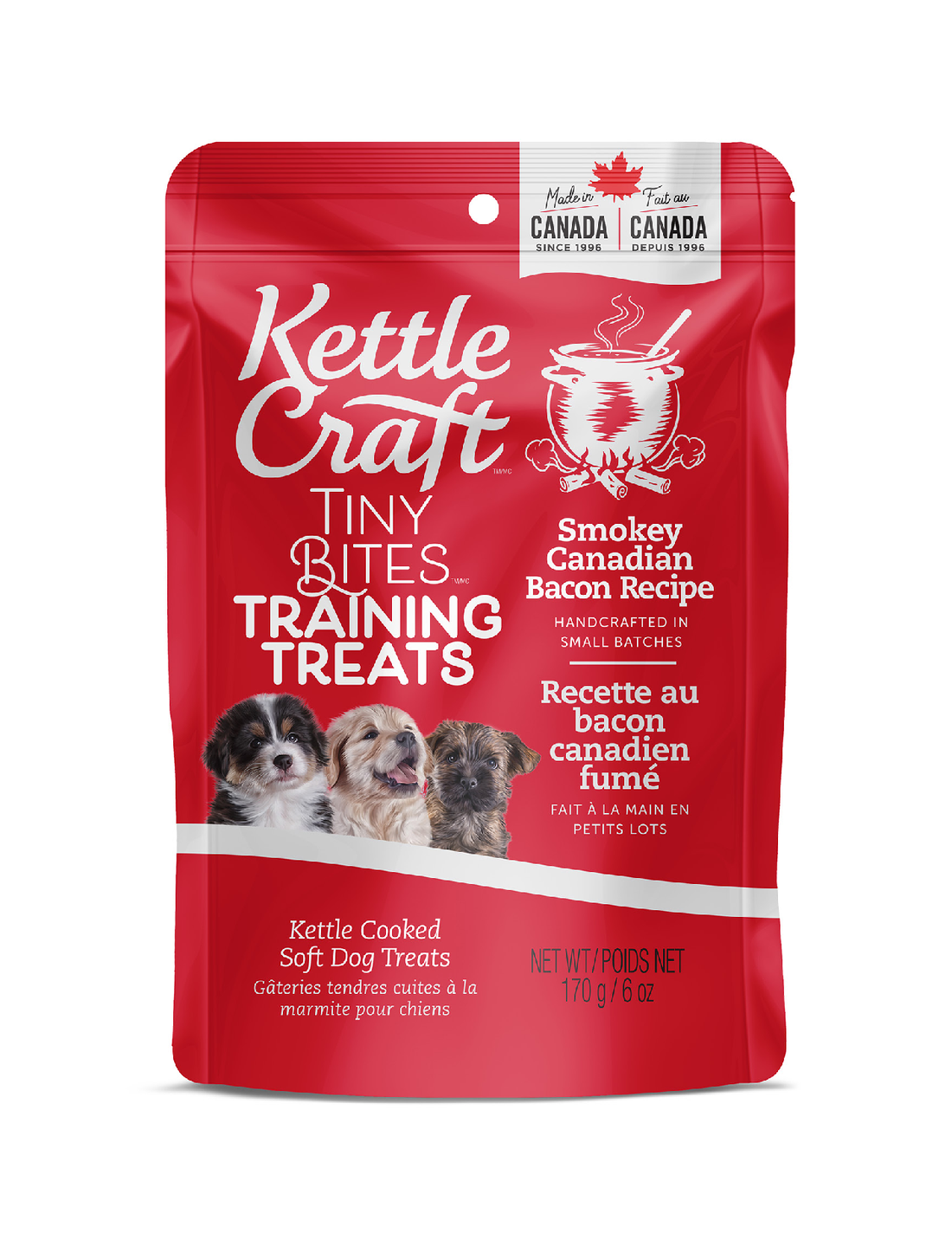 Tiny Bites Training Treats Smokey Canadian Bacon (170g) | Kettle Craft