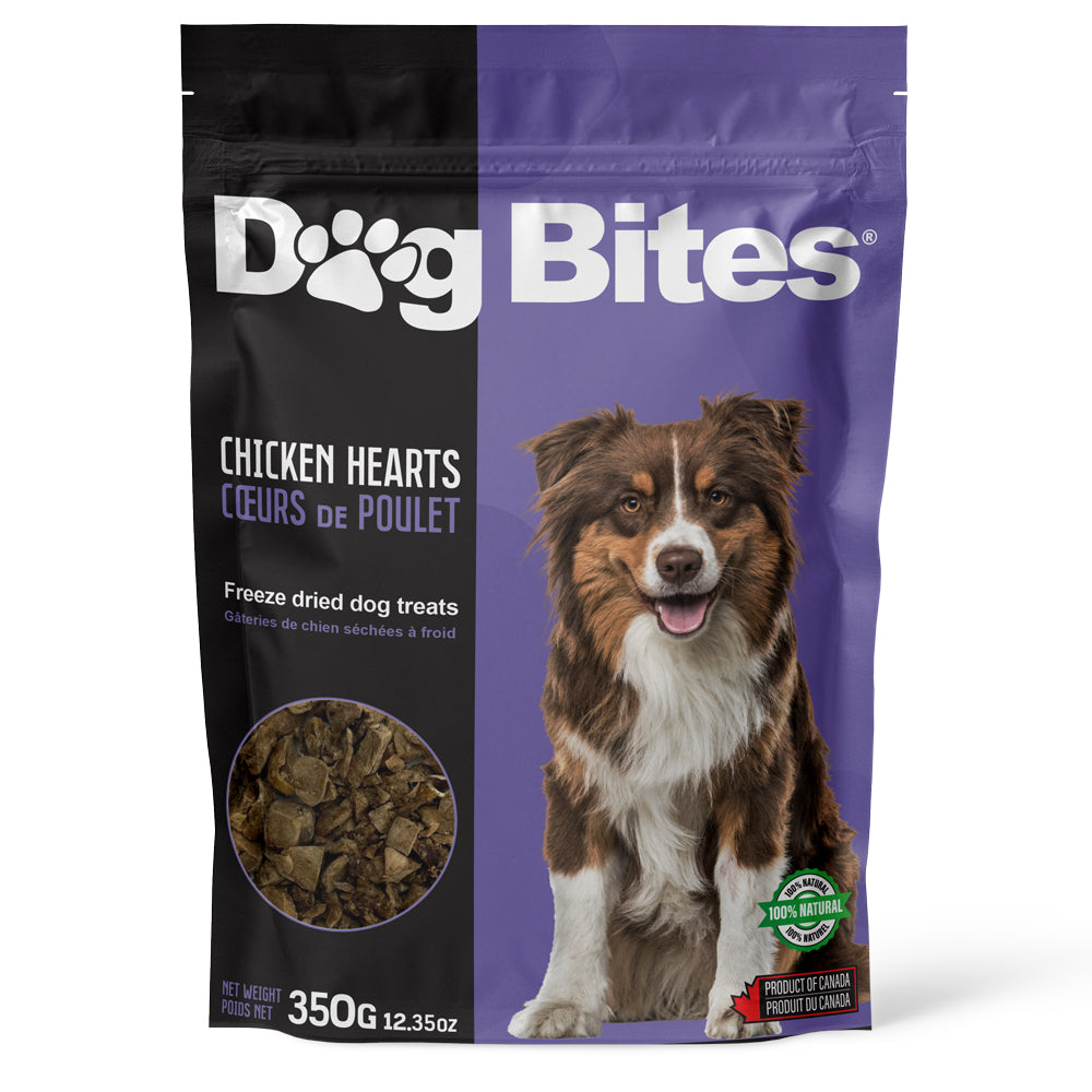 Freeze Dried Chicken Hearts (350g) | Dog Bites
